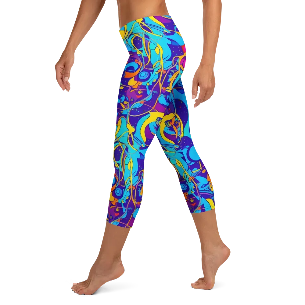 Spectral Tangle on Capri Leggings — Left