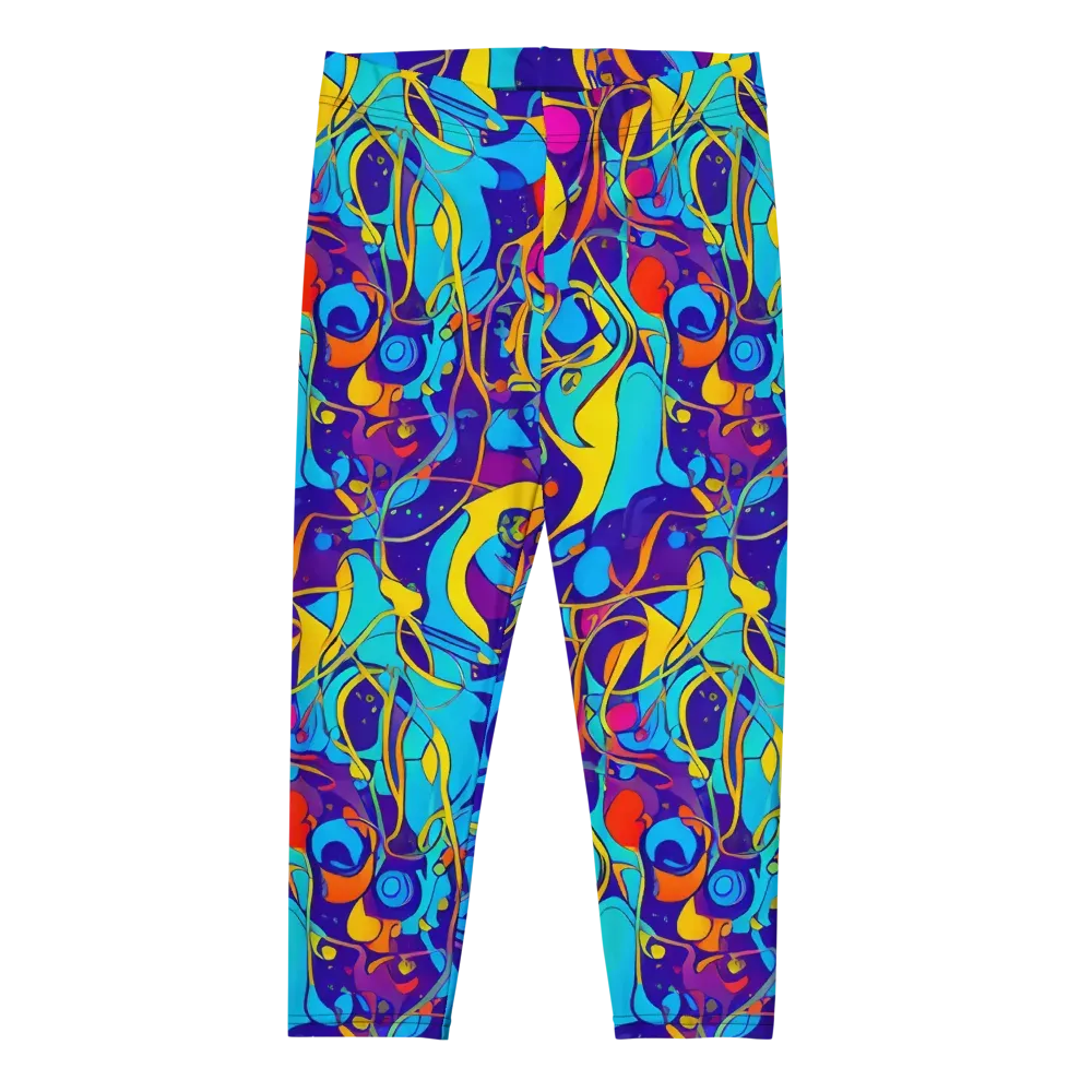 Spectral Tangle on Capri Leggings — Front
