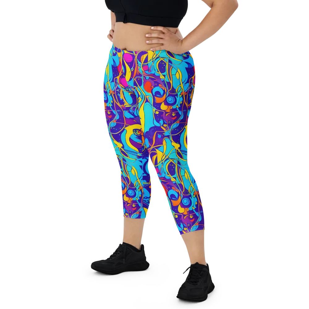 Spectral Tangle on Capri Leggings — Front