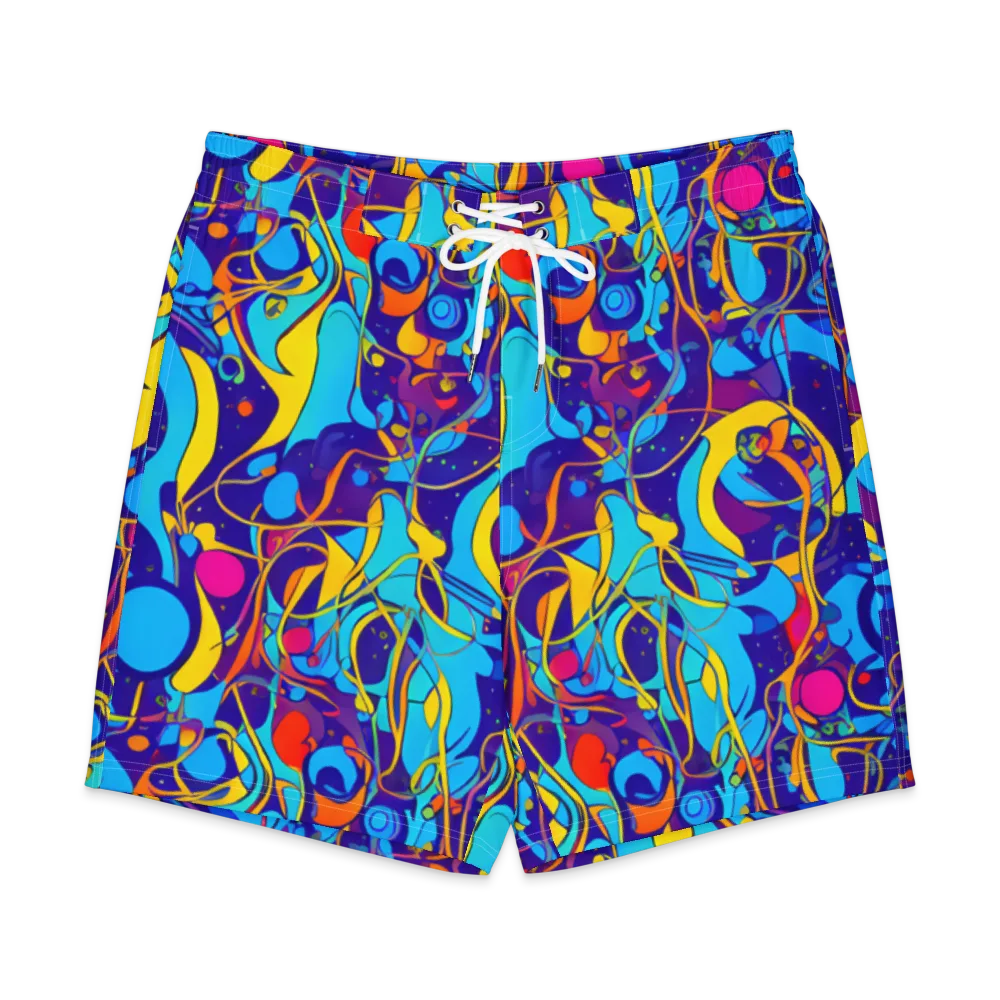 Spectral Tangle on Men's Board Shorts — Front