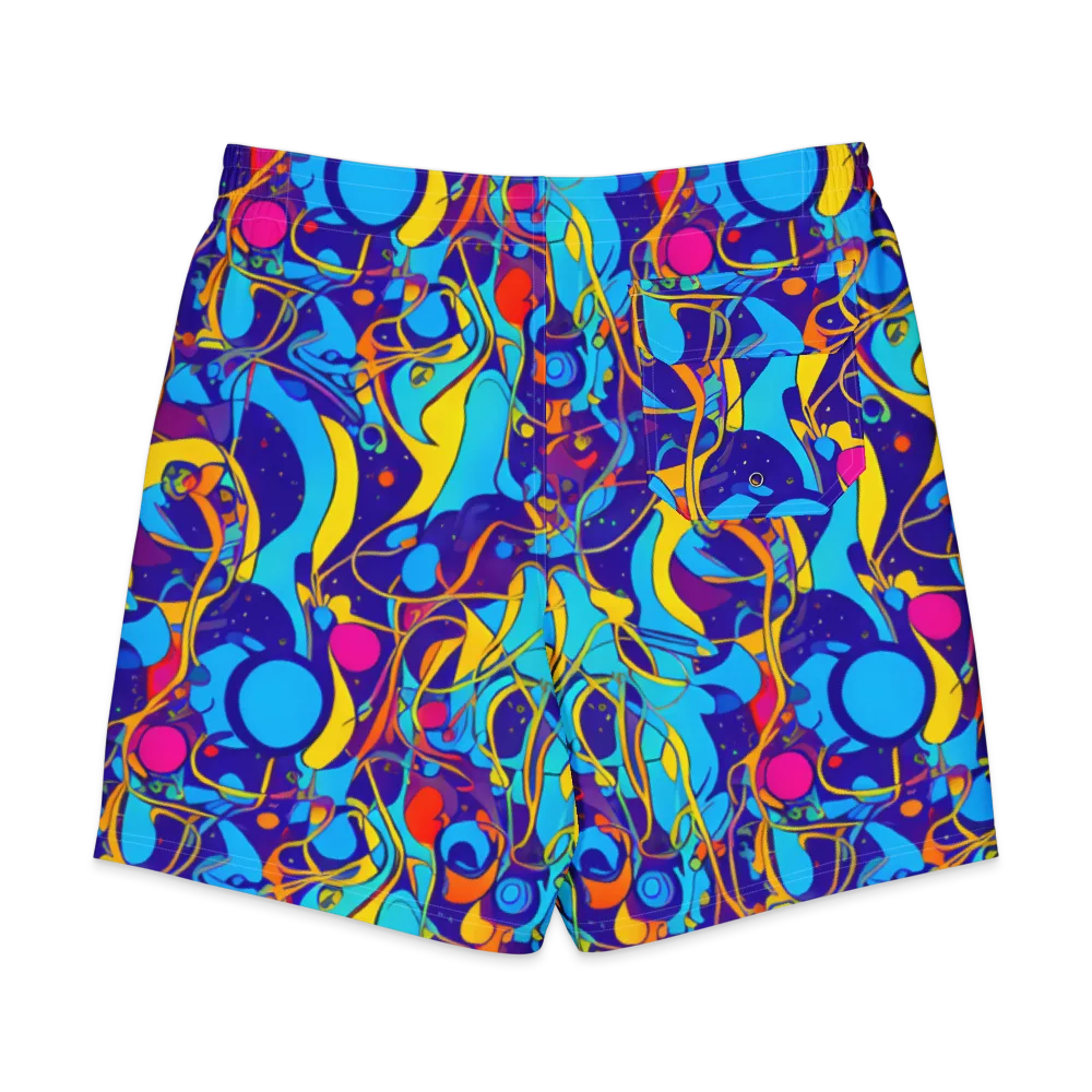 Spectral Tangle on Men's Board Shorts — Back