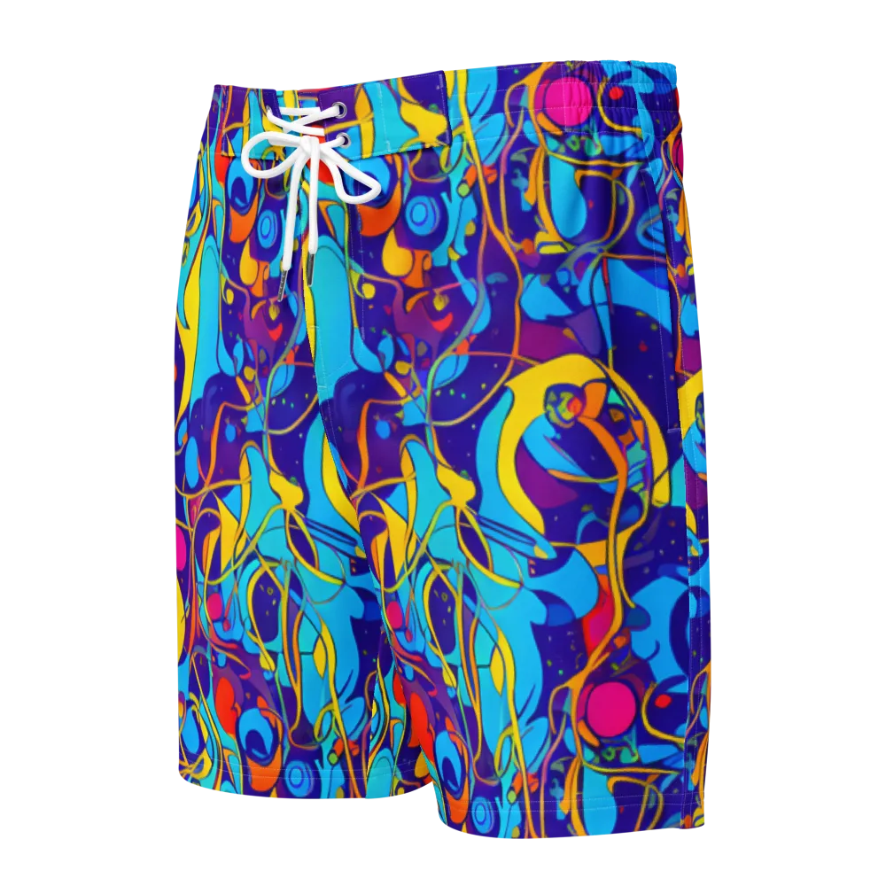 Spectral Tangle on Men's Board Shorts — Front