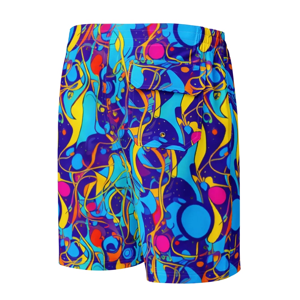 Spectral Tangle on Men's Board Shorts — Back