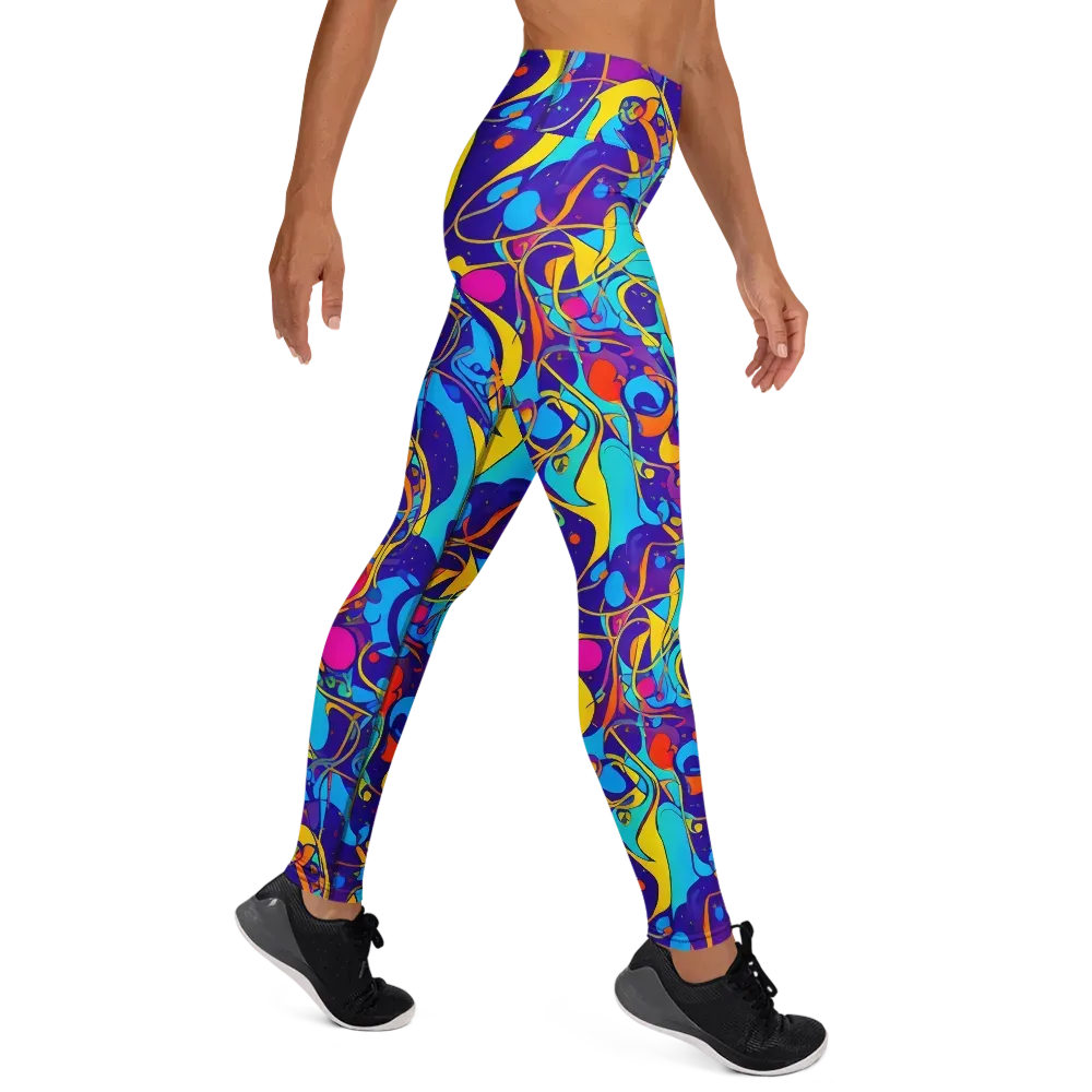 Spectral Tangle on Yoga Leggings — Right