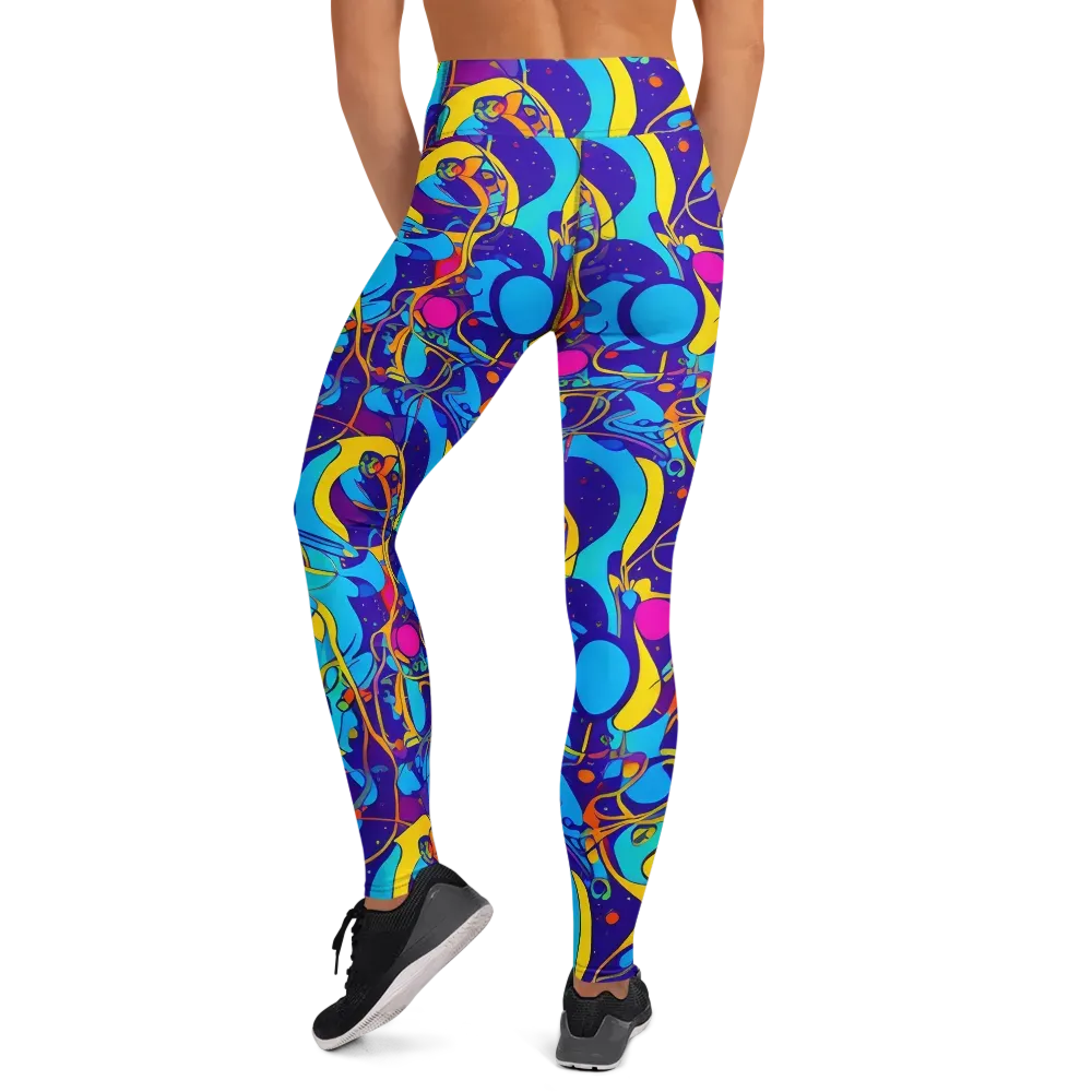 Spectral Tangle on Yoga Leggings — Back