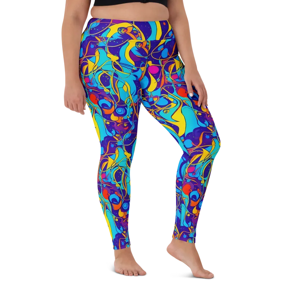 Spectral Tangle on Yoga Leggings — Front