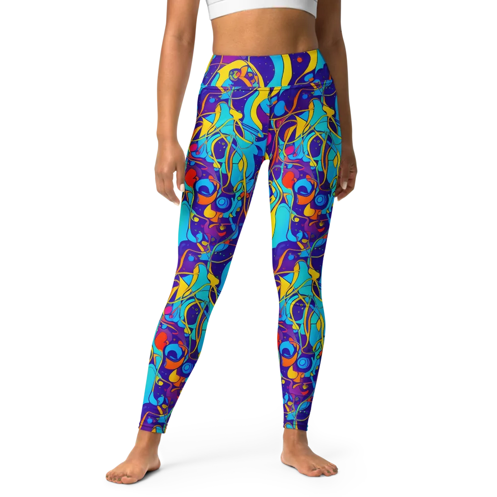 Spectral Tangle on Yoga Leggings — Front
