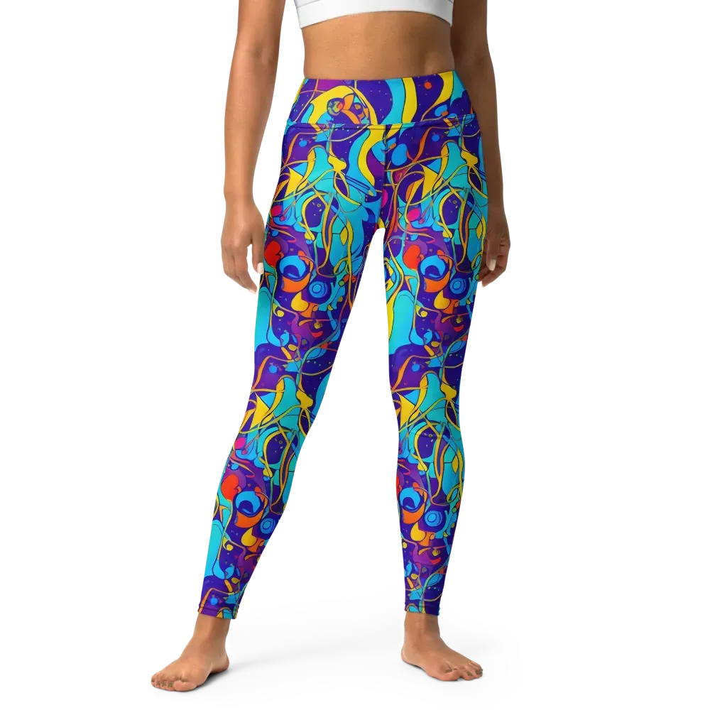 Spectral Tangle on Yoga Leggings — Front