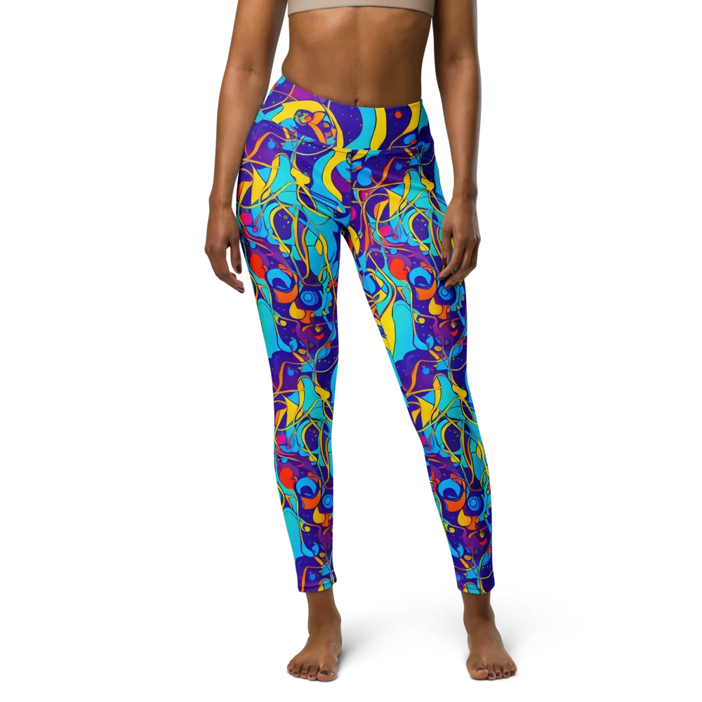 Spectral Tangle on Yoga Leggings — Front