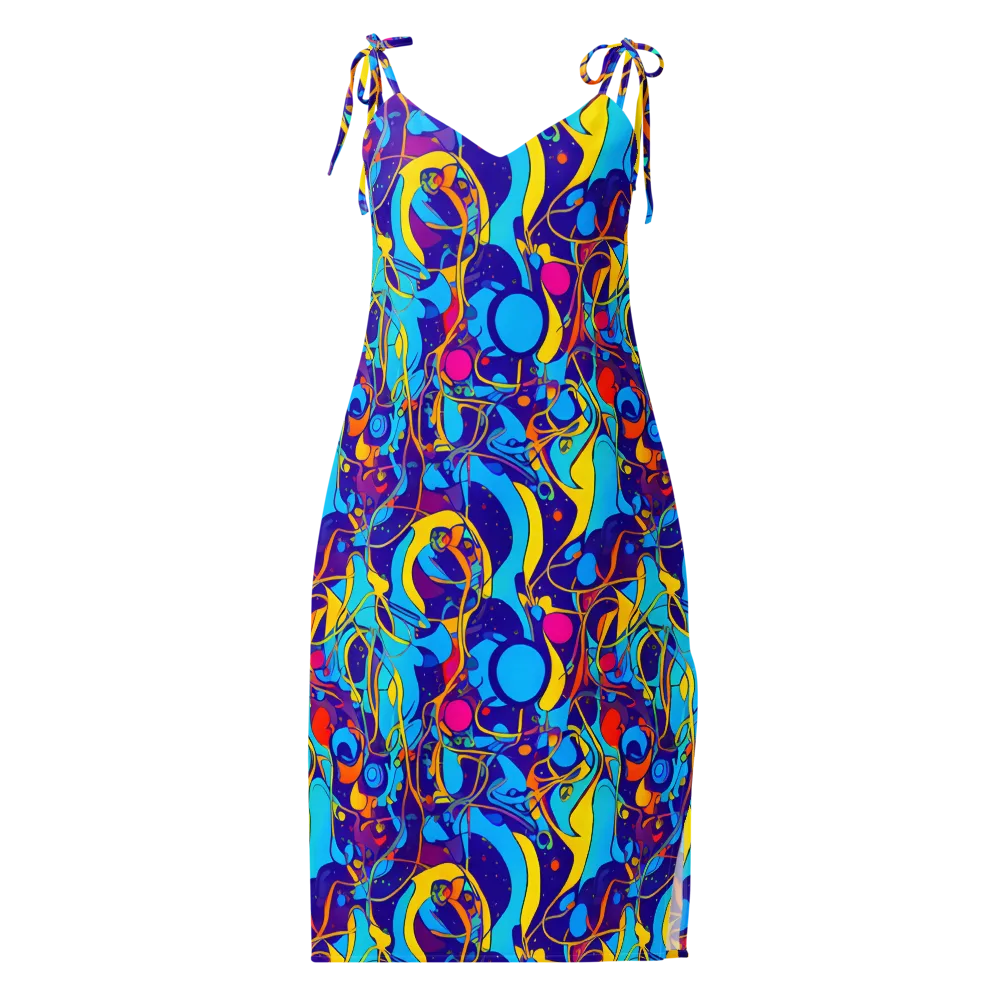 Spectral Tangle on Slip Dress — Front