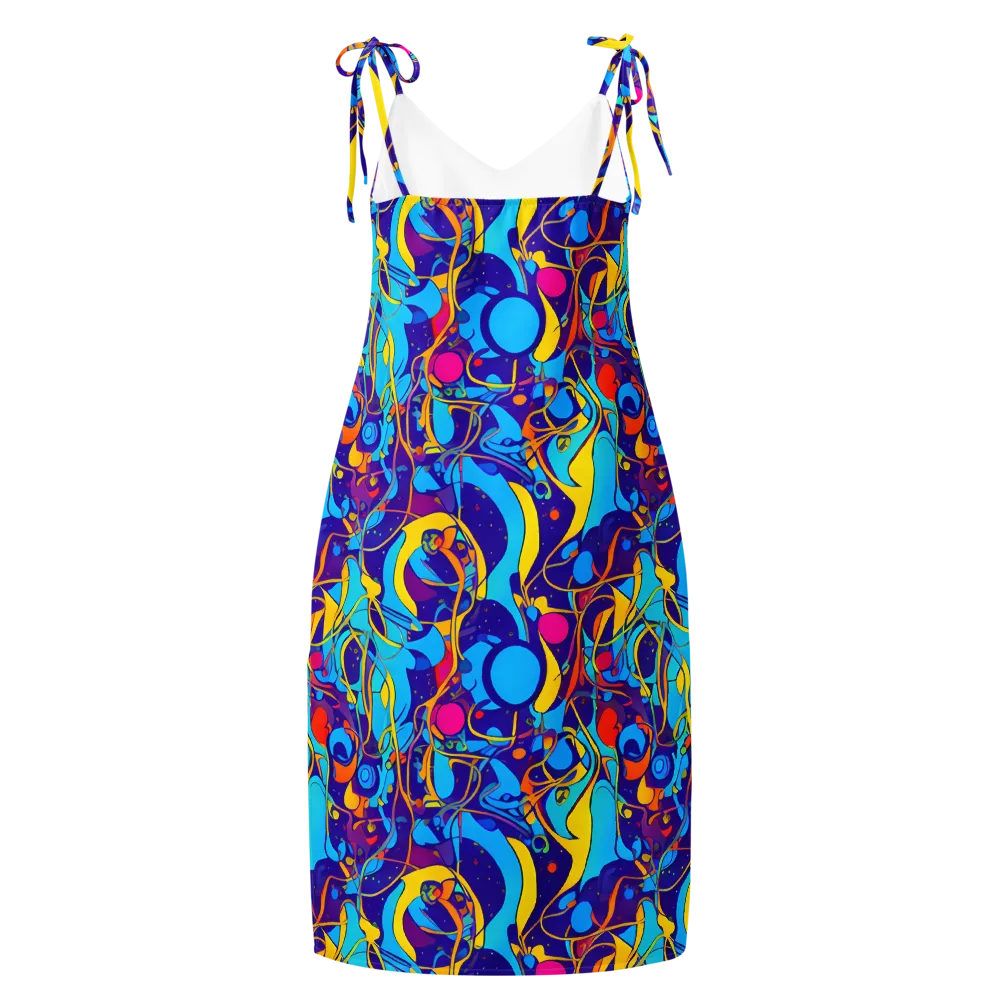Spectral Tangle on Slip Dress — Back