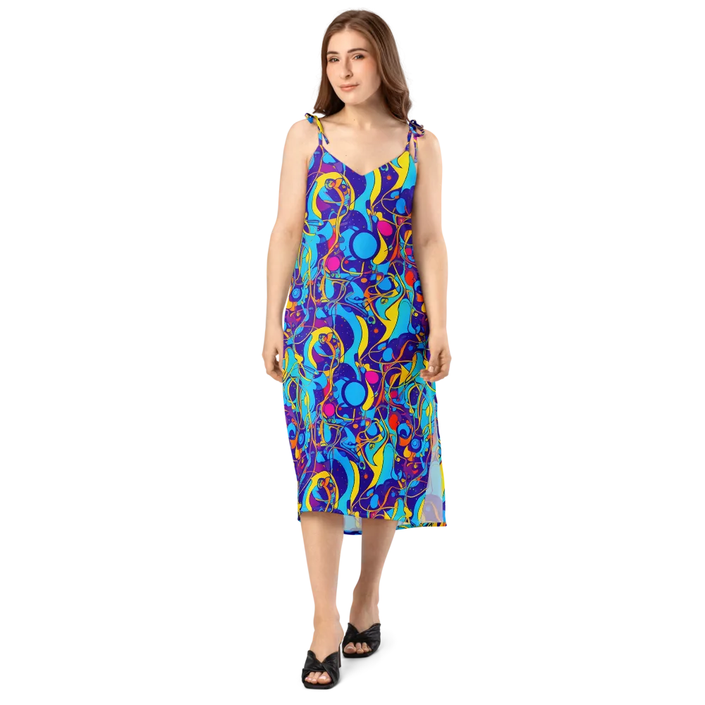 Spectral Tangle on Slip Dress — Front