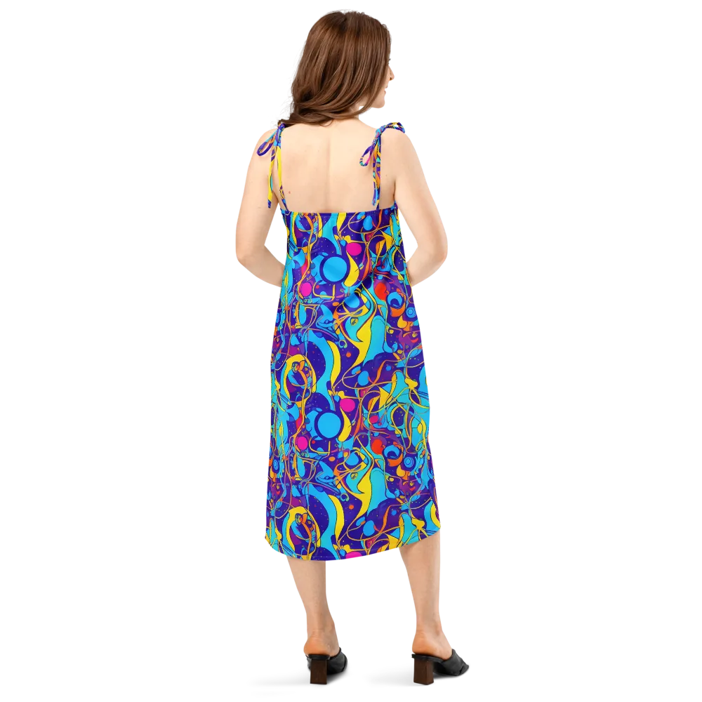 Spectral Tangle on Slip Dress — Back
