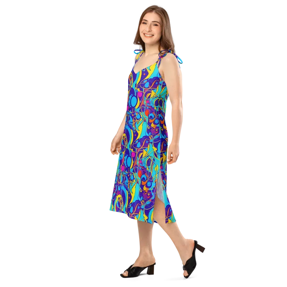 Spectral Tangle on Slip Dress — Left Front