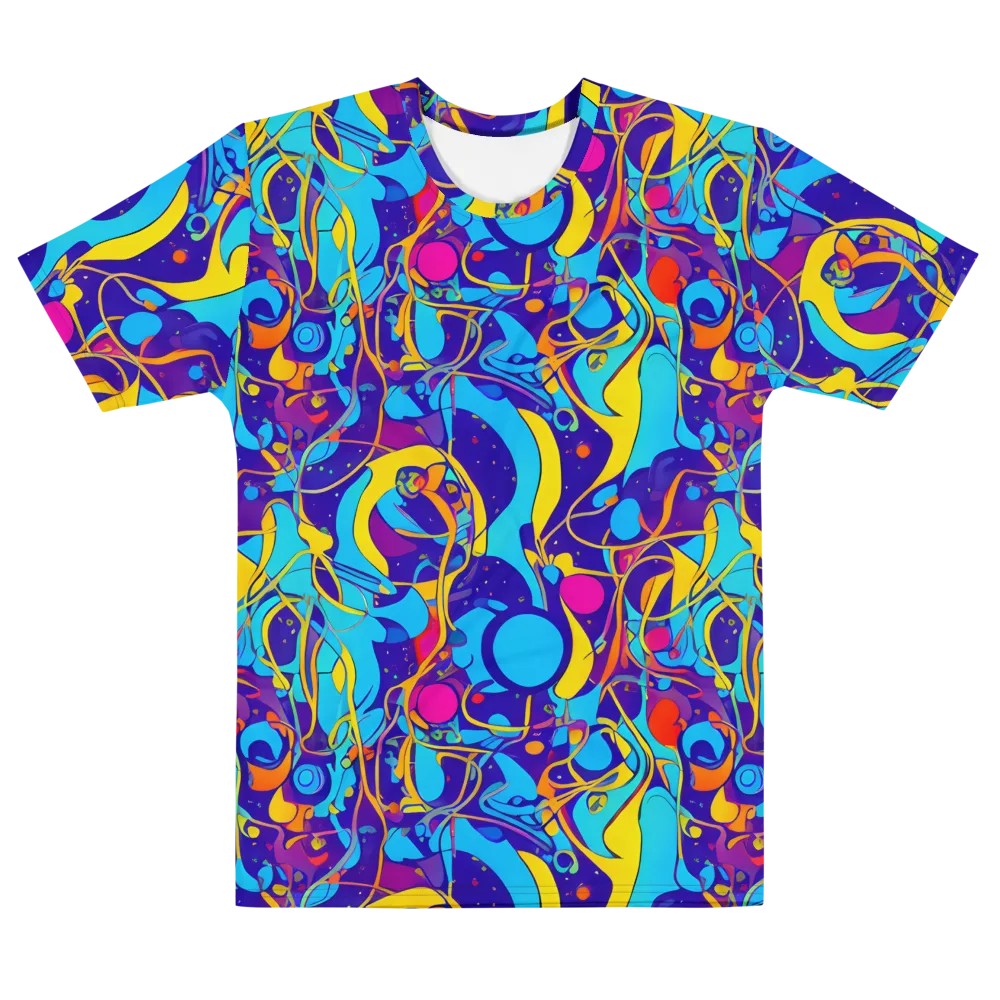 Spectral Tangle on Men's Cotton Crew Neck T-Shirt — Front