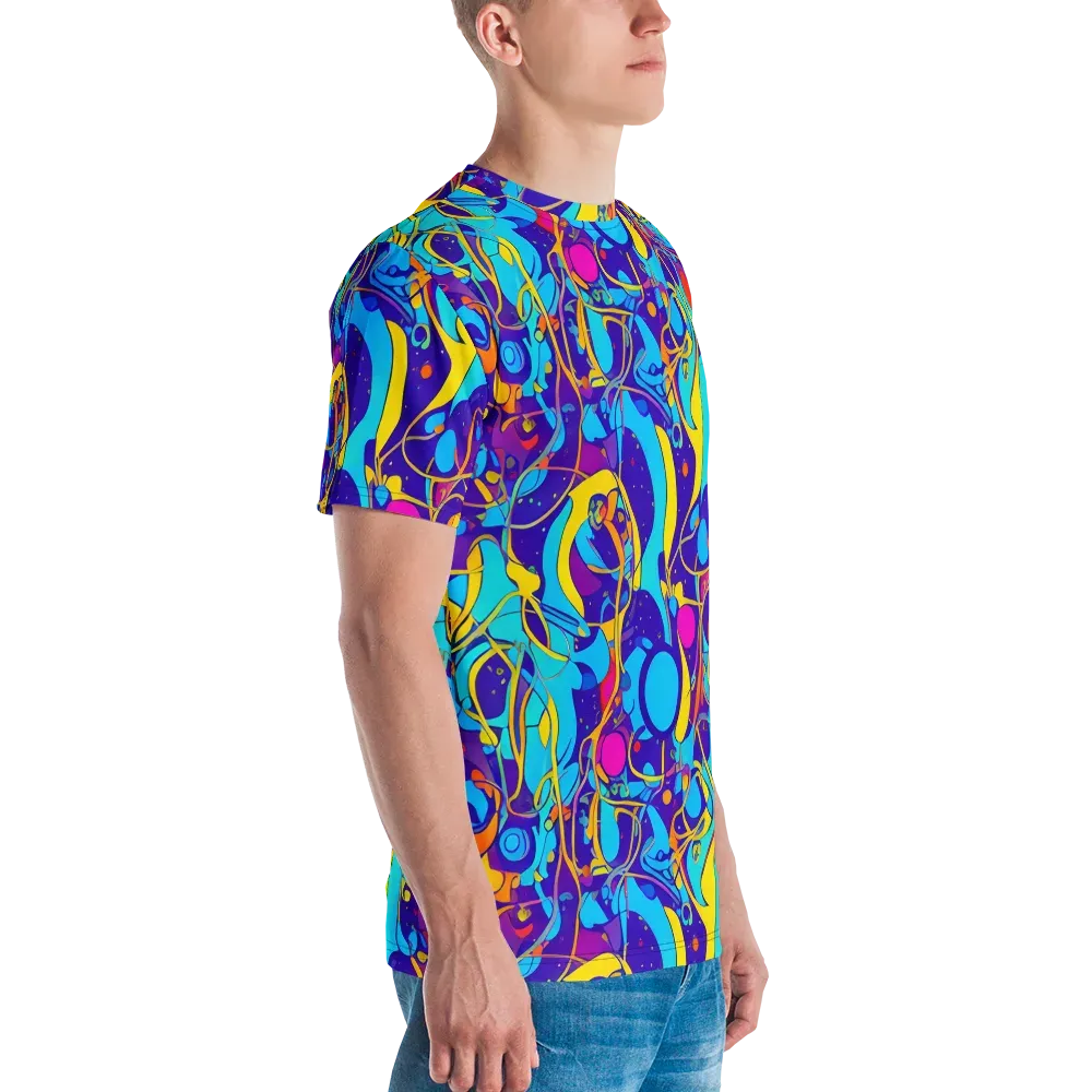 Spectral Tangle on Men's Crew Neck T-Shirt — Right