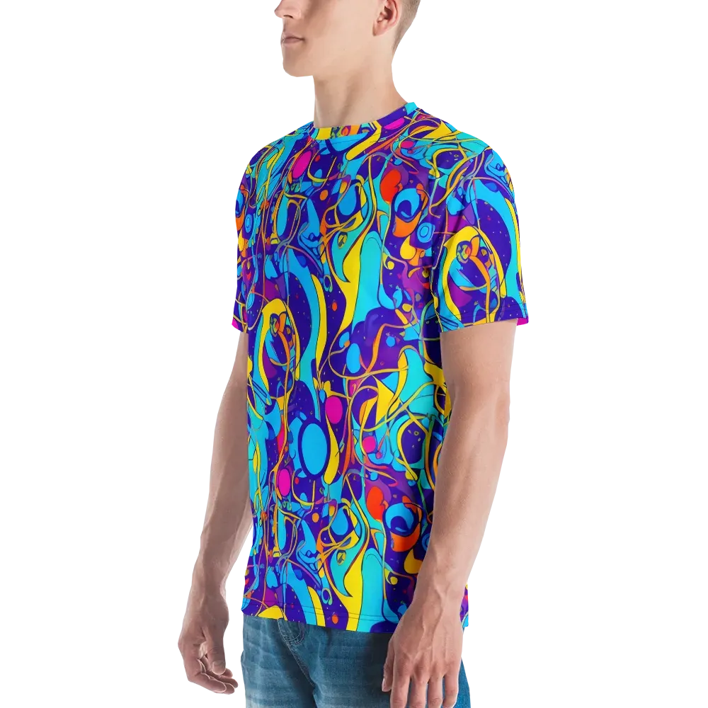 Spectral Tangle on Men's Crew Neck T-Shirt — Left