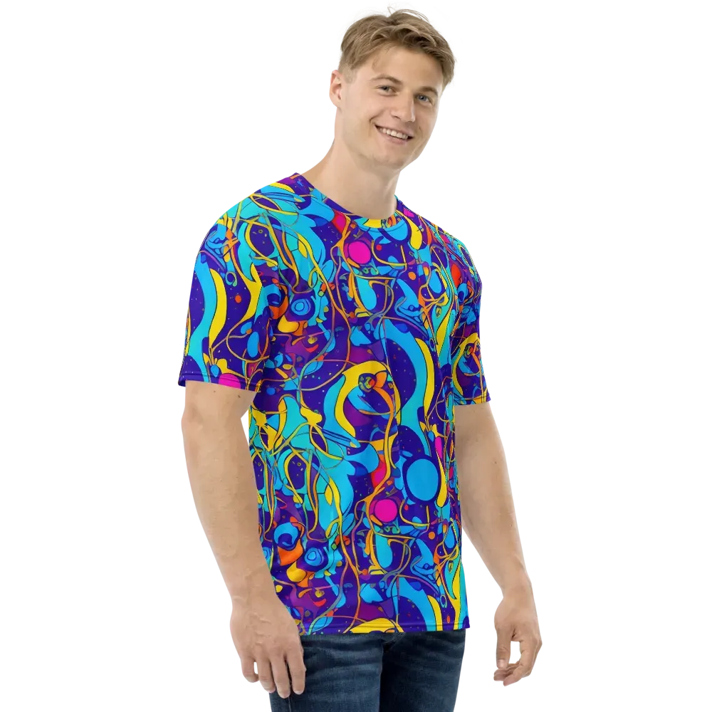 Spectral Tangle on Men's Crew Neck T-Shirt — Right