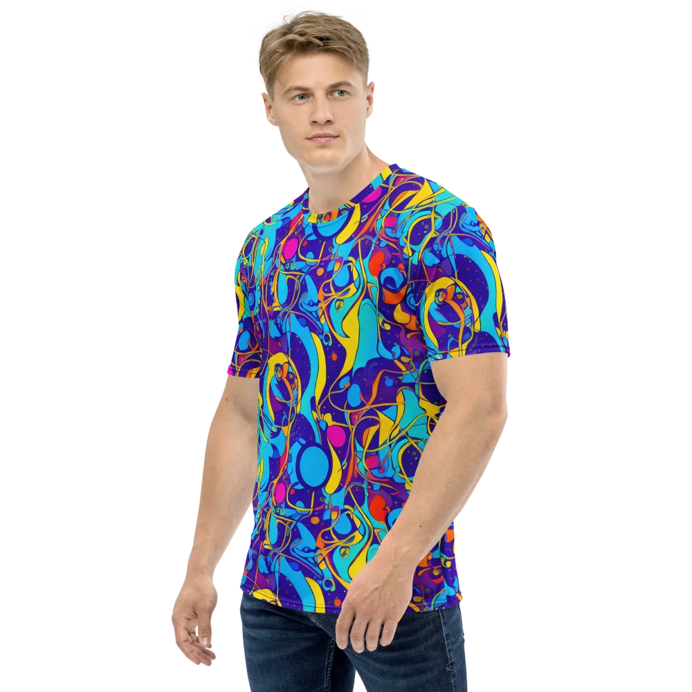 Spectral Tangle on Men's Crew Neck T-Shirt — Left