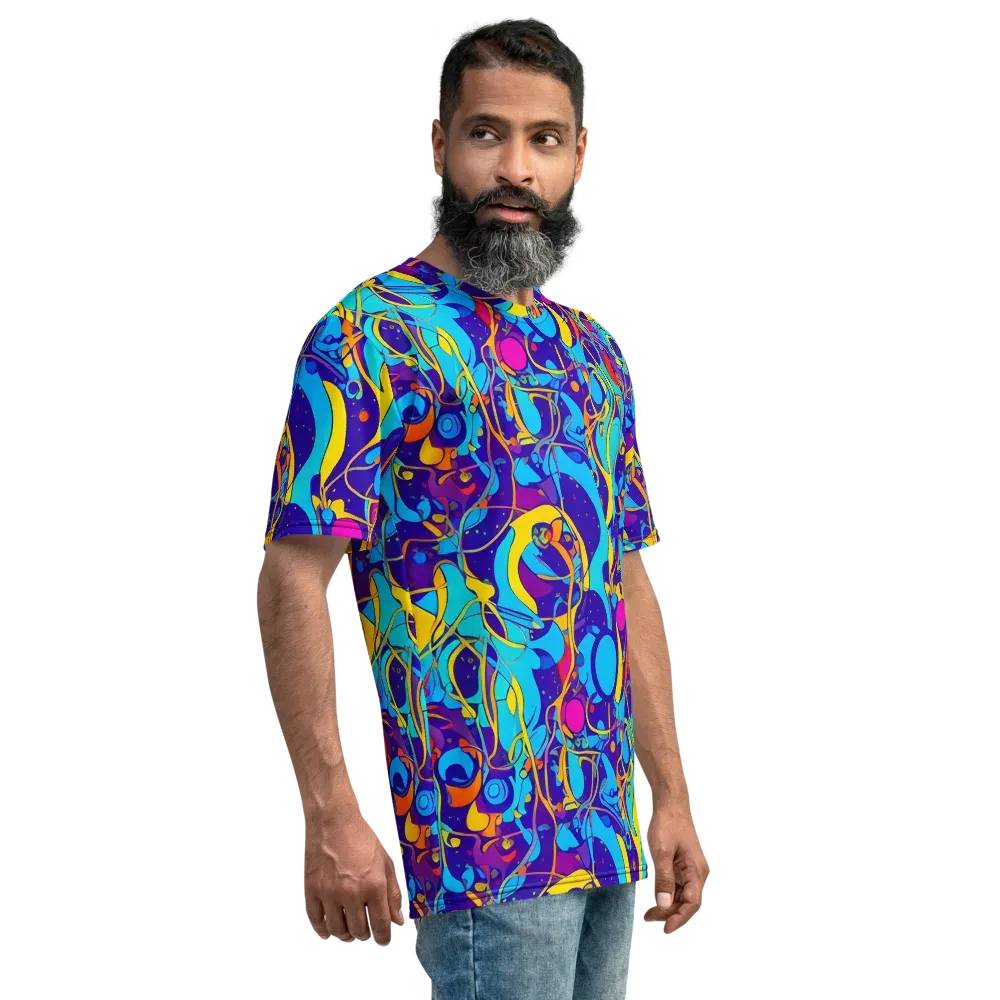 Spectral Tangle on Men's Crew Neck T-Shirt — Right