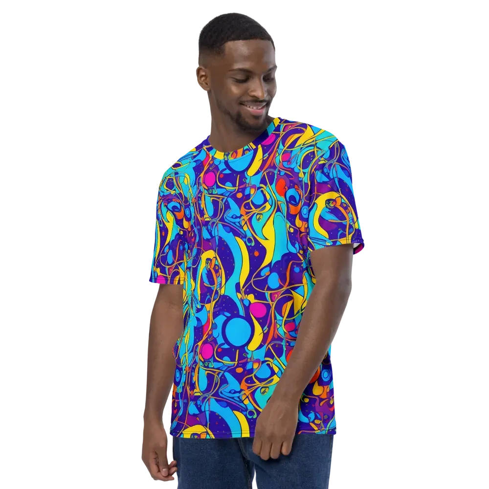 Spectral Tangle on Men's Crew Neck T-Shirt — Left