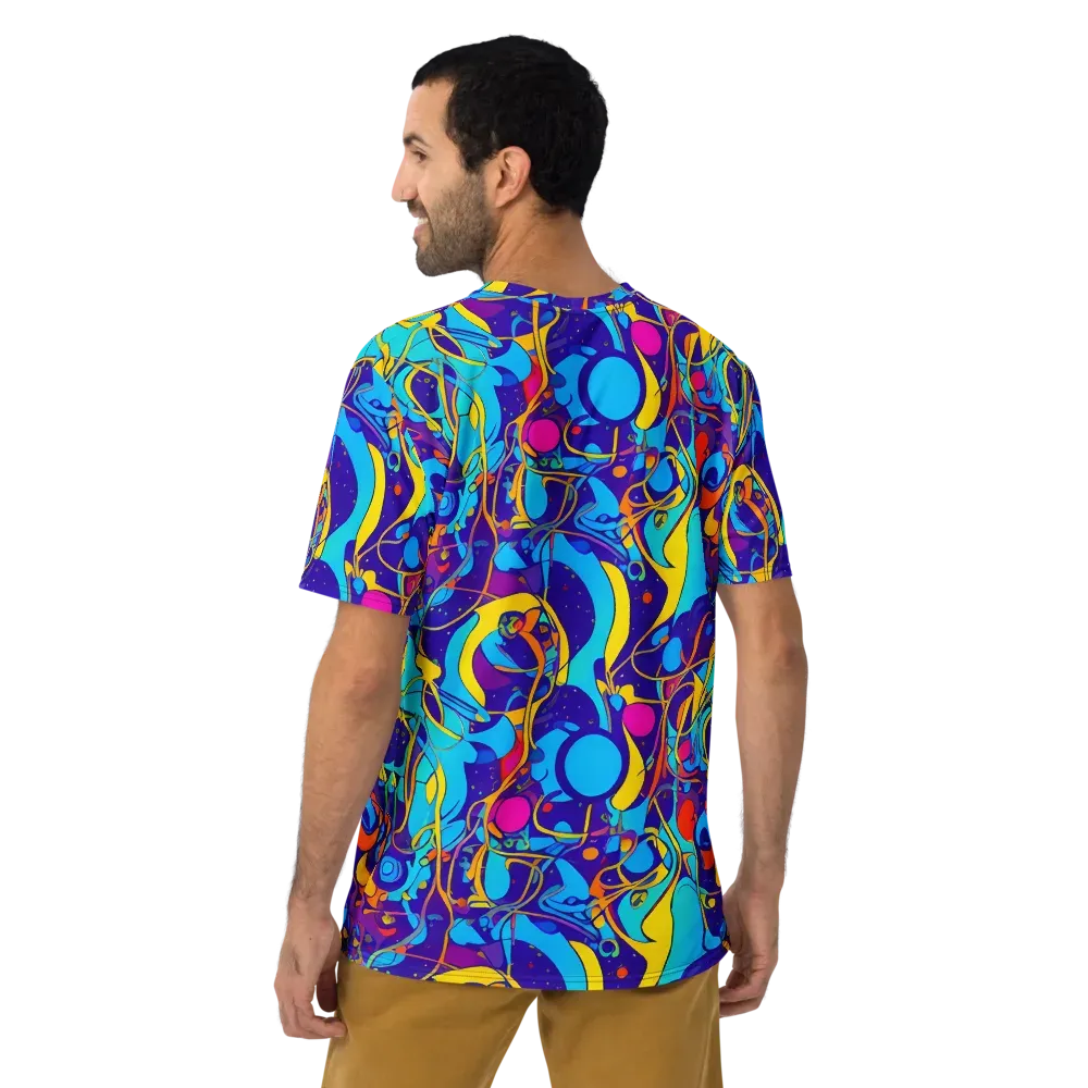 Spectral Tangle on Men's Crew Neck T-Shirt — Back