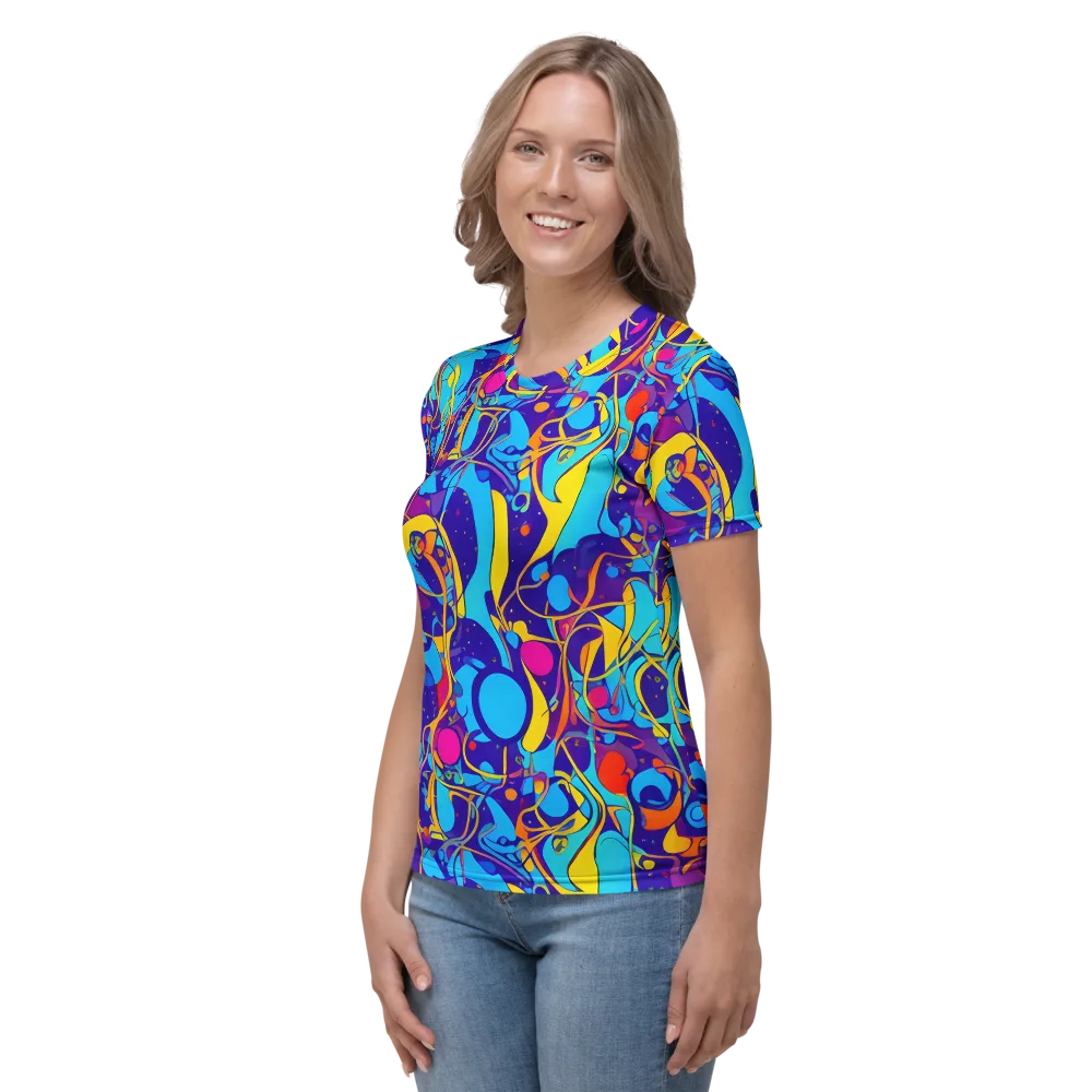 Spectral Tangle on Women's Crew Neck T-Shirt — Left