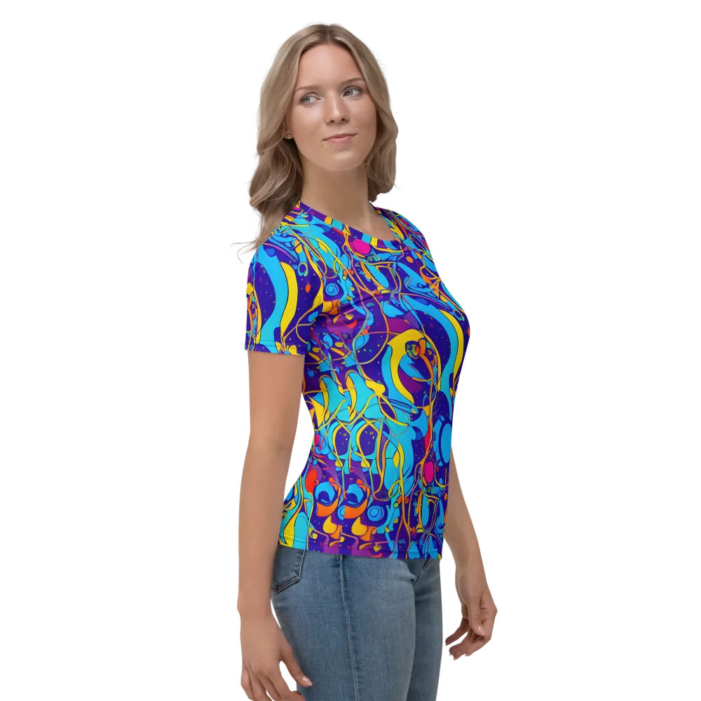 Spectral Tangle on Women's Crew Neck T-Shirt — Right
