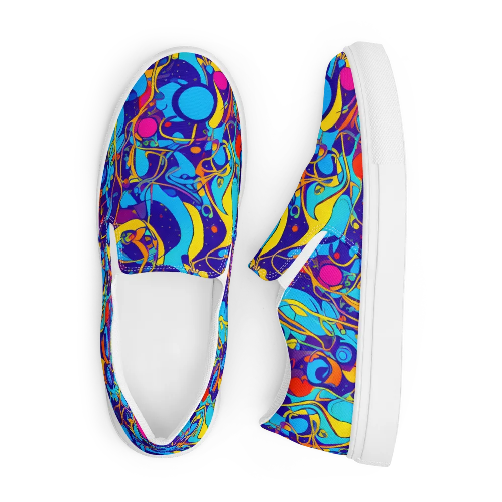 Spectral Tangle on Men's Slip-On Canvas Shoes — Front