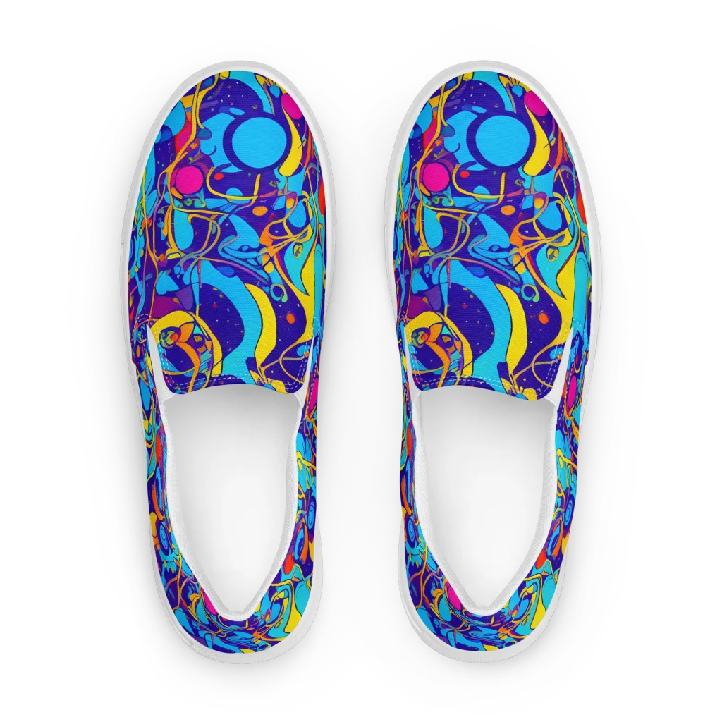 Spectral Tangle on Women's Slip-On Canvas Shoes — Front