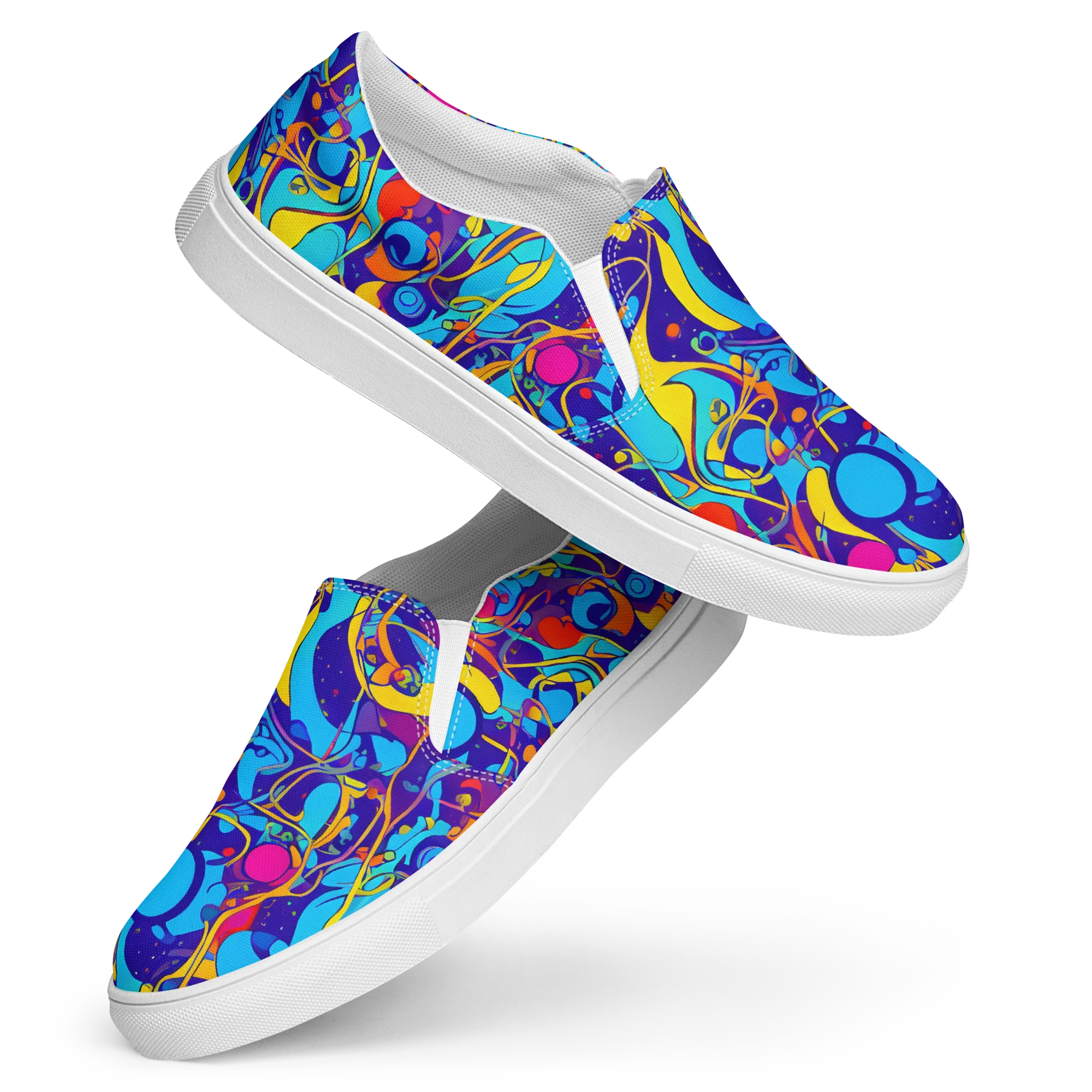 Spectral Tangle on Women's Slip-On Canvas Shoes — Front