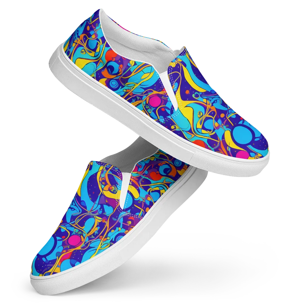 Spectral Tangle on Women's Slip-On Canvas Shoes — Front