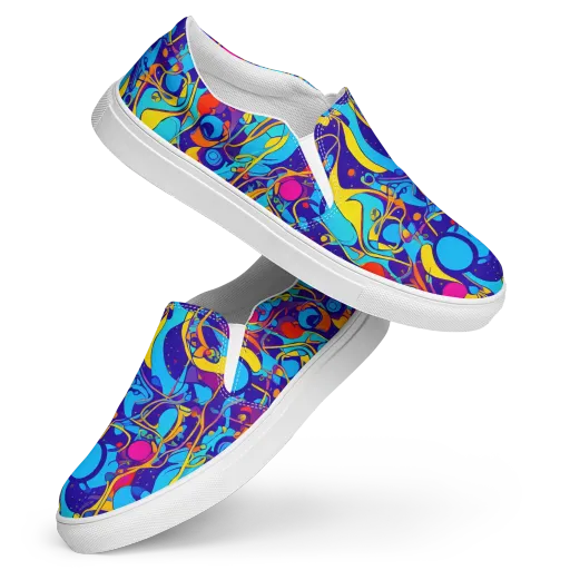 Spectral Tangle on a Women's Slip-On Canvas Shoes