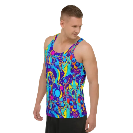 Spectral Tangle on a Men's Tank Top