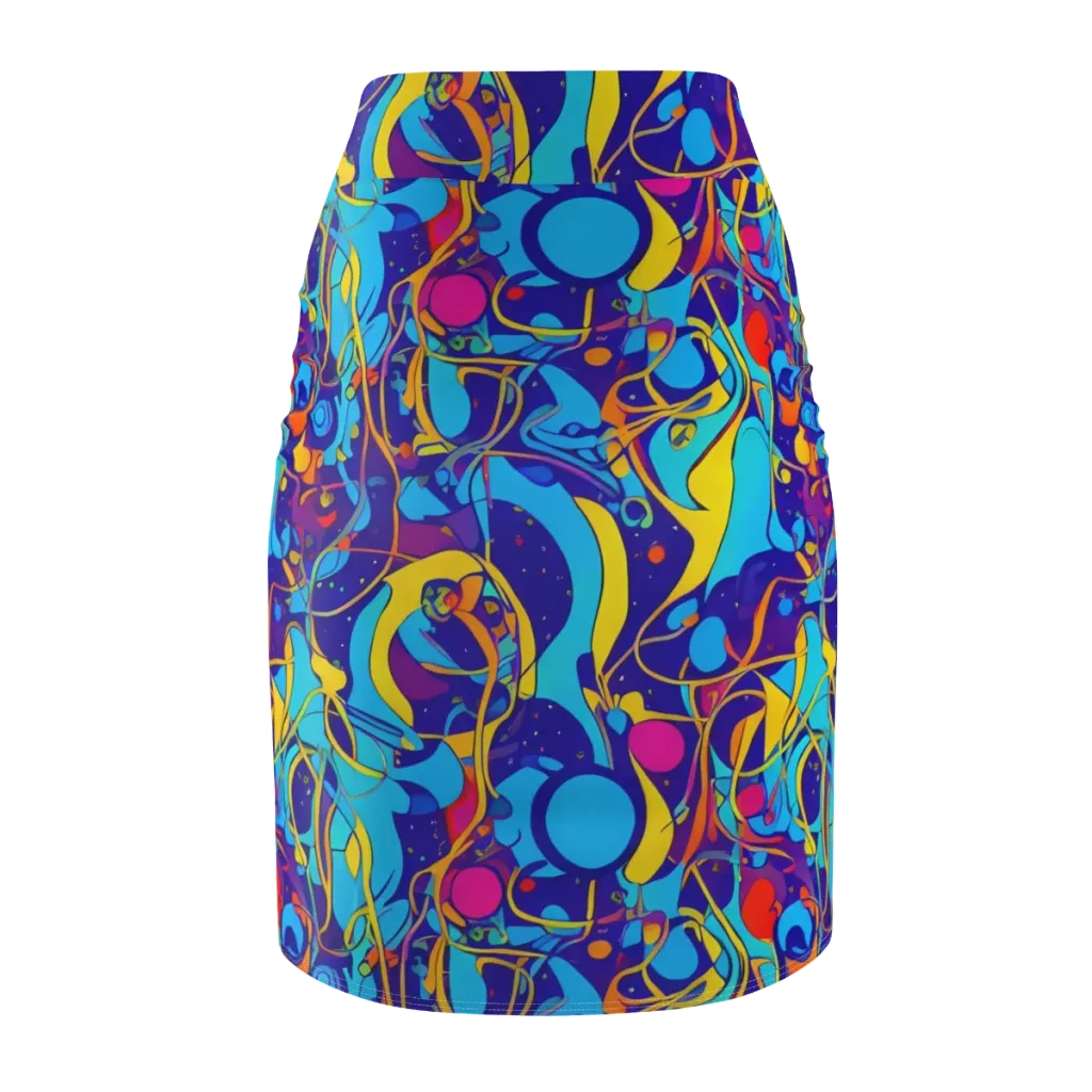 Spectral Tangle on Pencil Skirt — Back