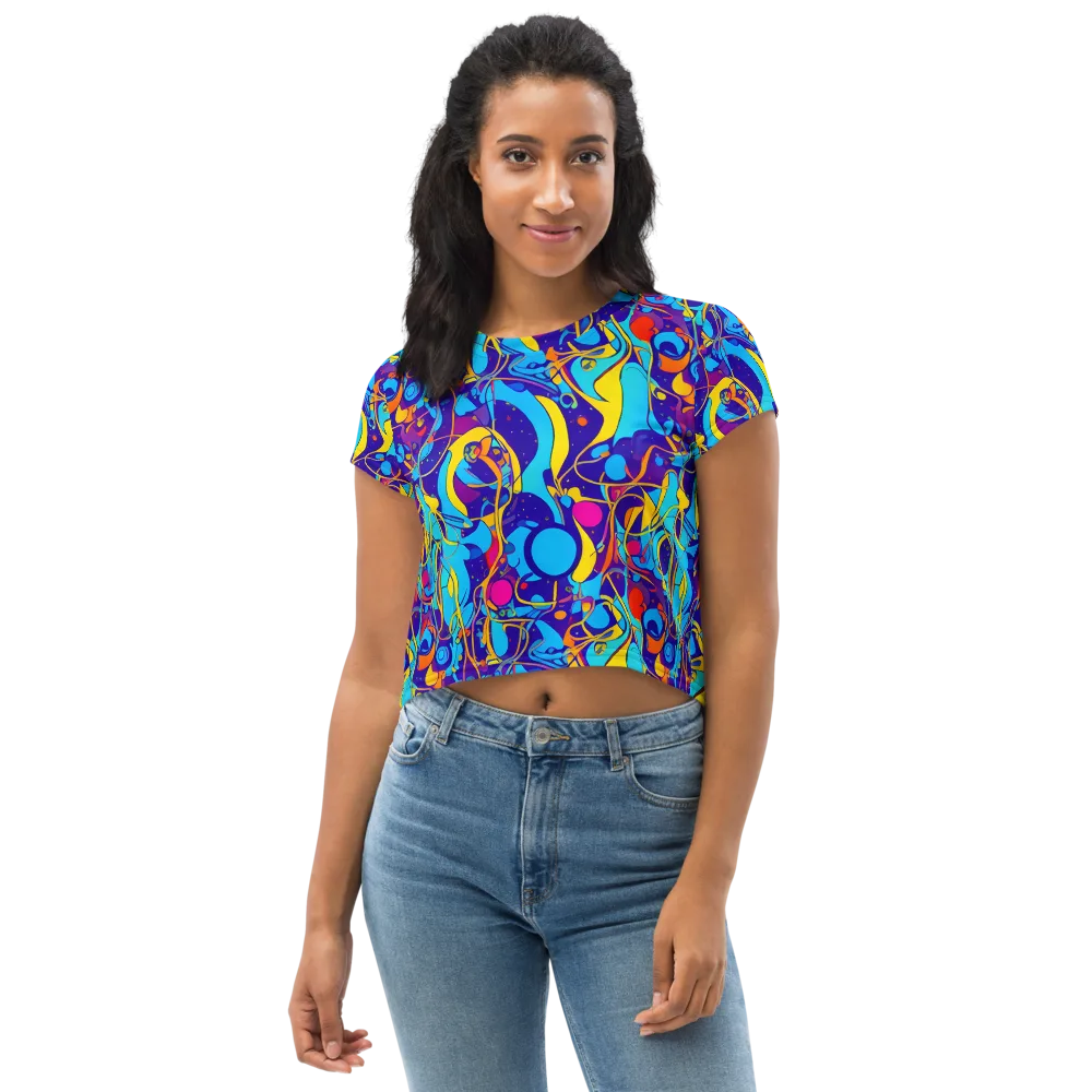 Spectral Tangle on Crop Tee — Front