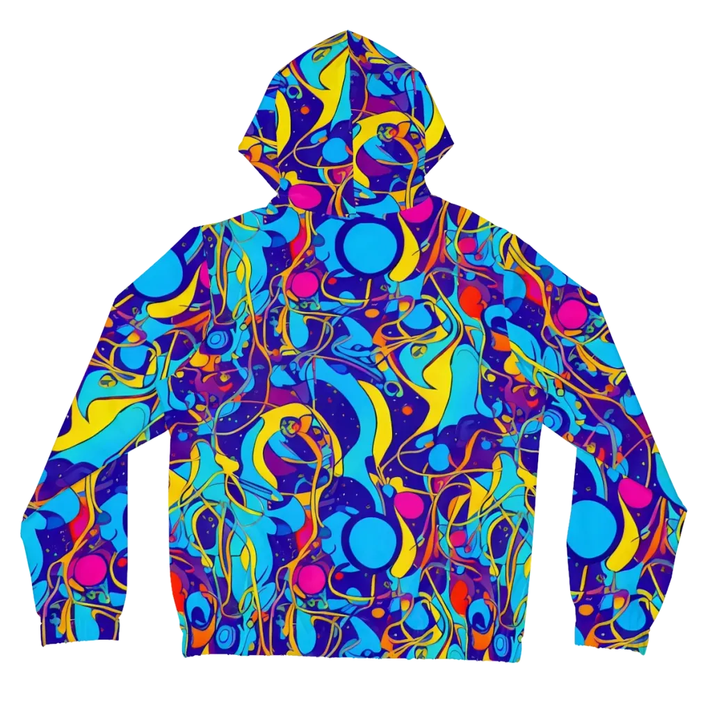 Spectral Tangle on Women's Full-Zip Hoodie — Back
