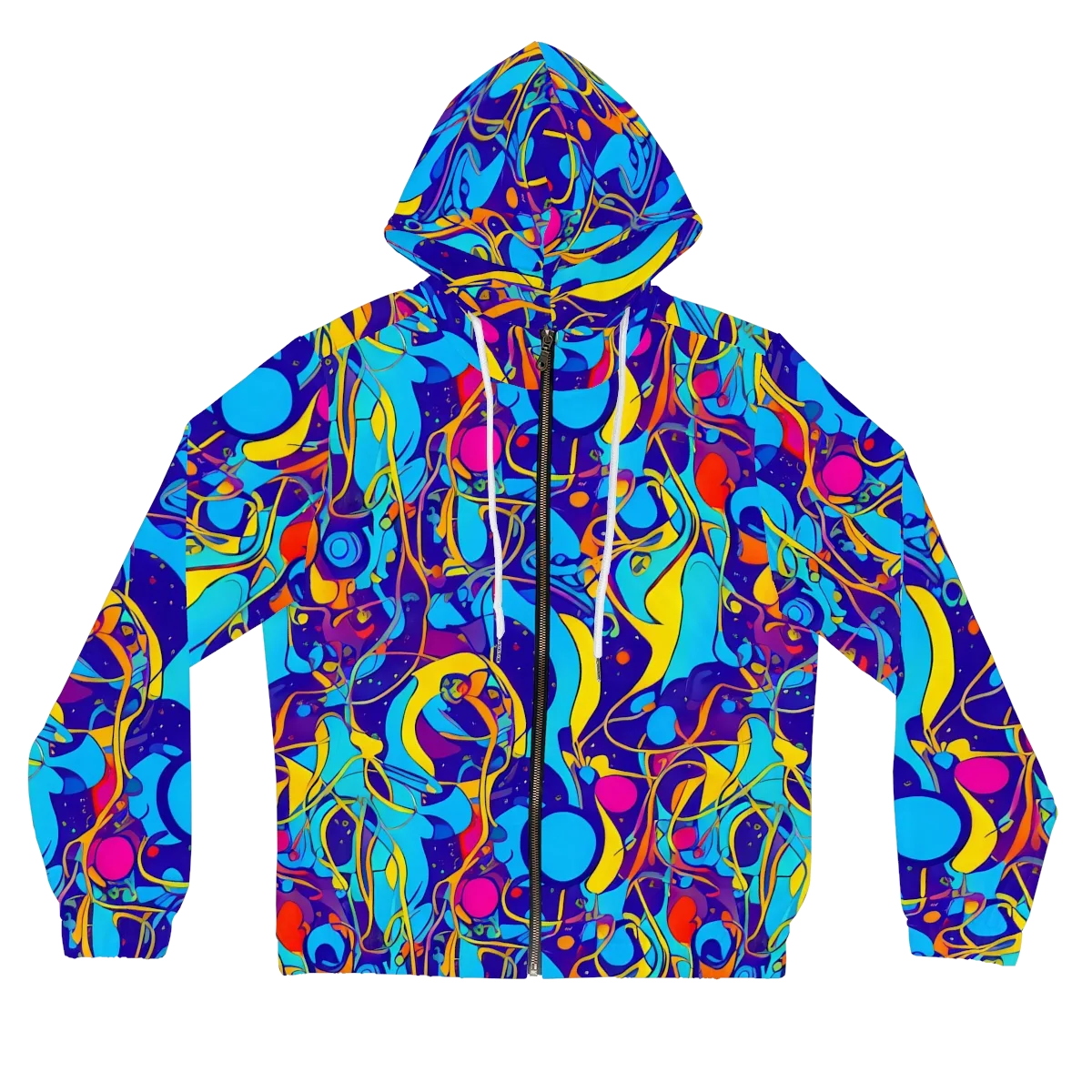 Spectral Tangle on Women's Full-Zip Hoodie — Front