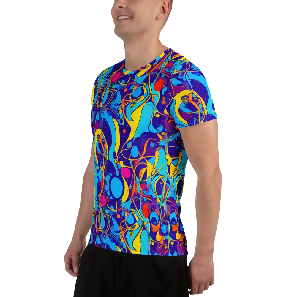 Spectral Tangle on Men's Athletic T-Shirt — Left