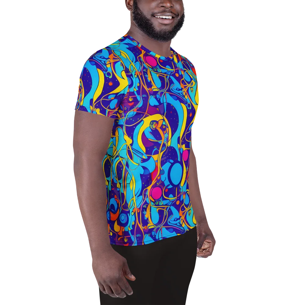 Spectral Tangle on Men's Athletic T-Shirt — Right