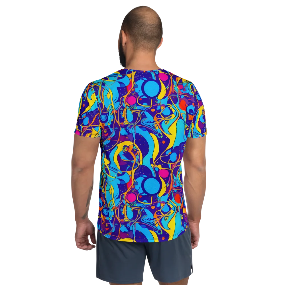 Spectral Tangle on Men's Athletic T-Shirt — Back