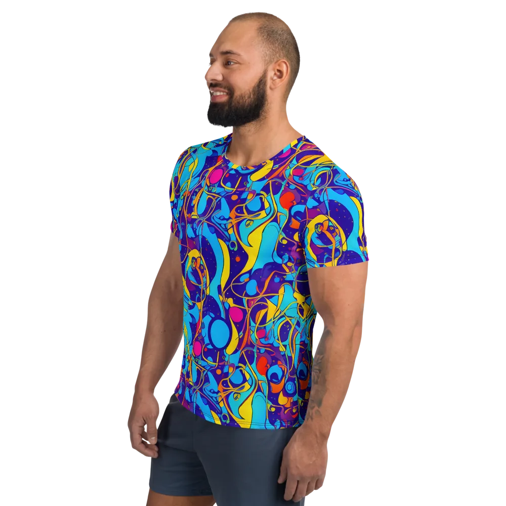 Spectral Tangle on Men's Athletic T-Shirt — Left