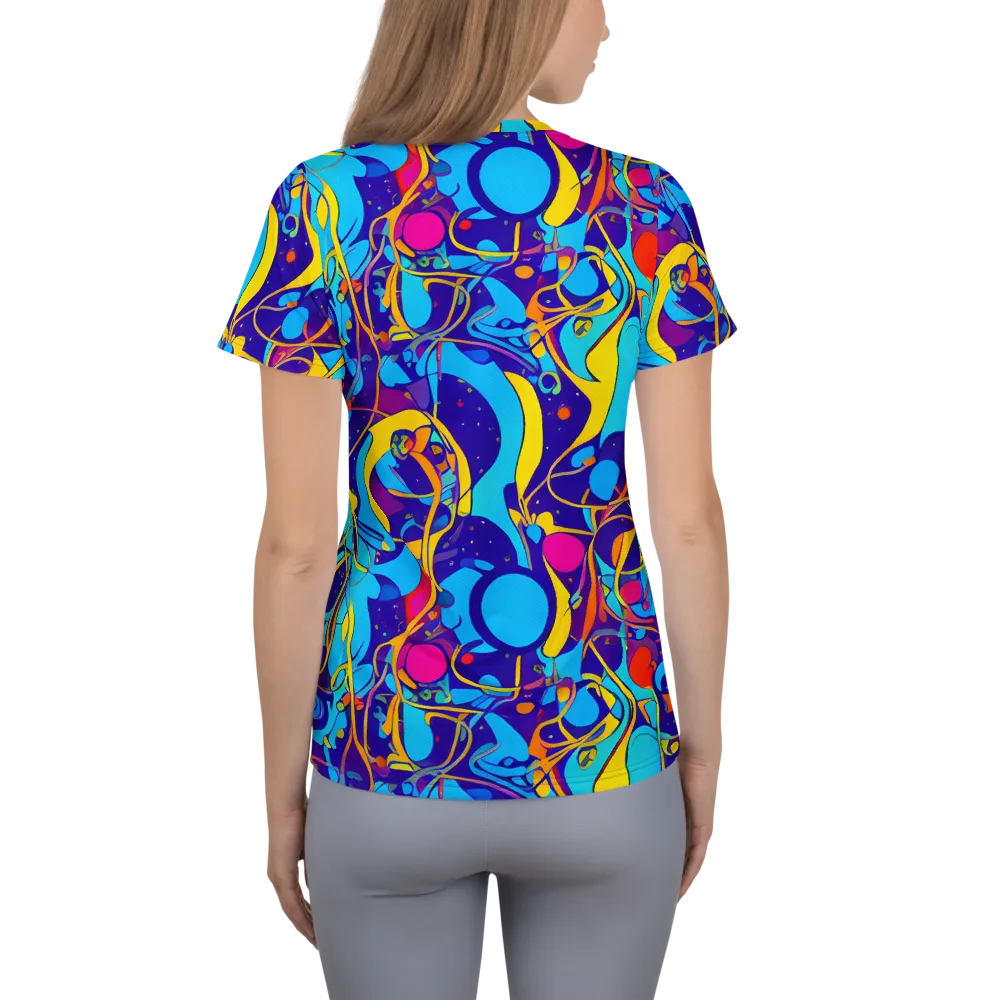 Spectral Tangle on Women's Athletic T-Shirt — Back