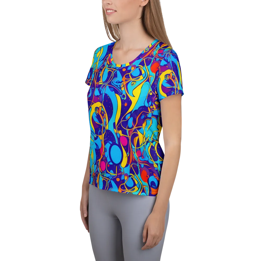 Spectral Tangle on Women's Athletic T-Shirt — Left