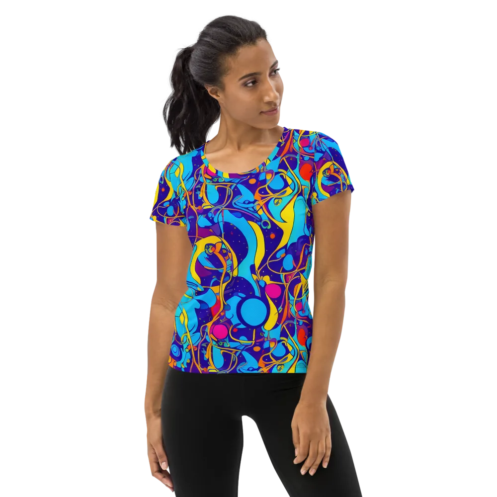Spectral Tangle on Women's Athletic T-Shirt — Front