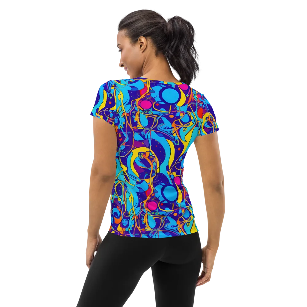 Spectral Tangle on Women's Athletic T-Shirt — Back