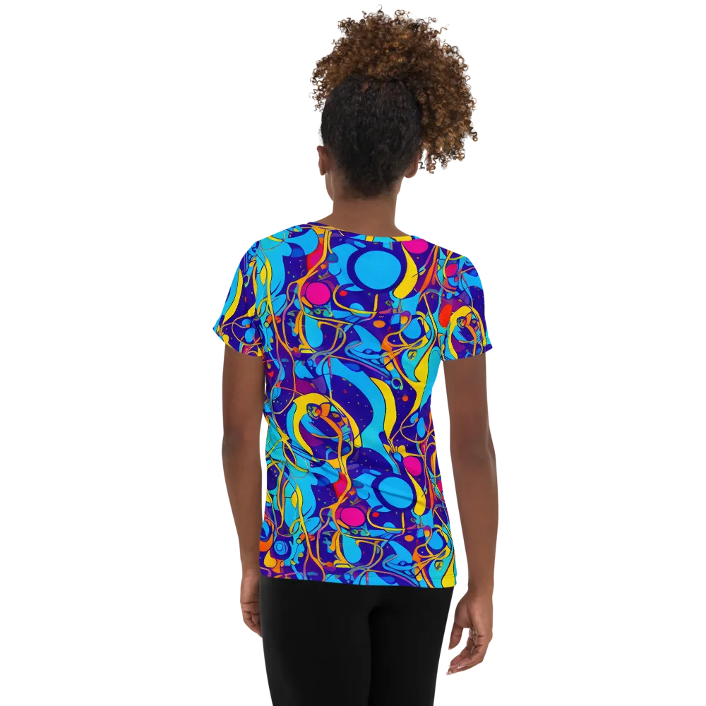 Spectral Tangle on Women's Athletic T-Shirt — Back