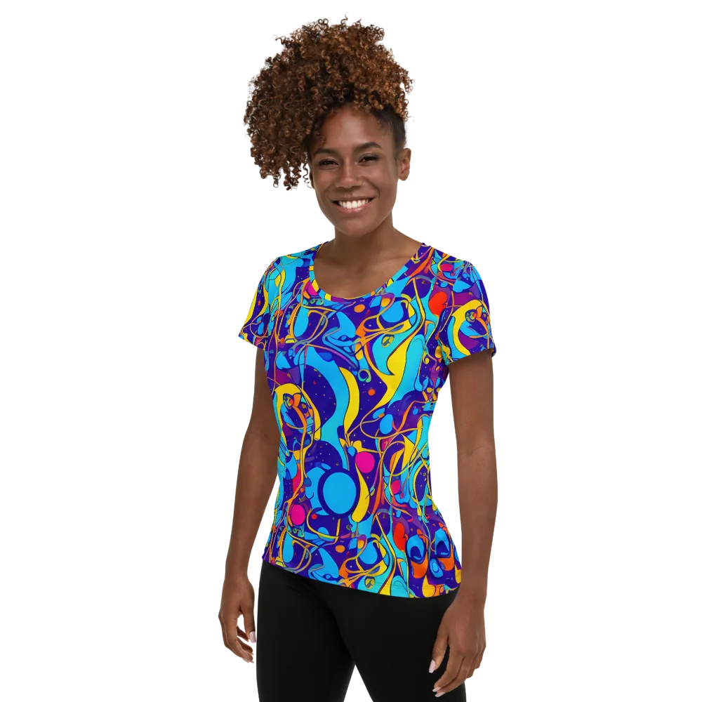 Spectral Tangle on Women's Athletic T-Shirt — Left