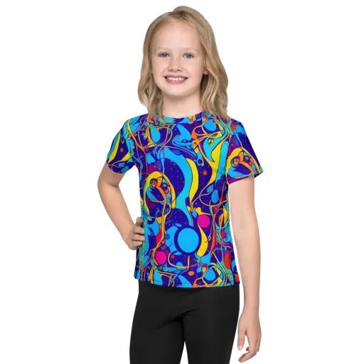 Spectral Tangle on a Kids Crew Neck T-Shirt