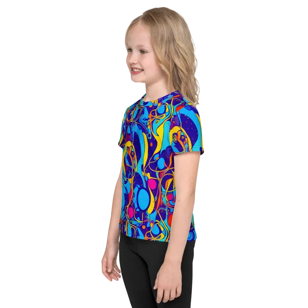 Spectral Tangle on Kids Crew Neck T-Shirt — Left